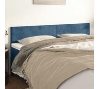 vidaXL Testiere 2 pz Blu Scuro 100x5x78/88 cm in Velluto