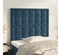 vidaXL Testiere 2 pz Blu Scuro 100x5x78/88 cm in Velluto