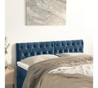 VidaXL Testiere 2 pz Blu Scuro 72x7x78/88 cm in Velluto