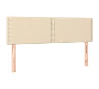 vidaXL Testiere 2 pz Crema 72x5x78/88 cm in Tessuto