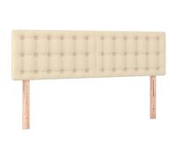 vidaXL Testiere 2 pz Crema 72x5x78/88 cm in Tessuto