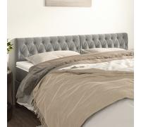 vidaXL Testiere 2 pz Grigio Chiaro 100 x 7 x 78/88 cm in Velluto