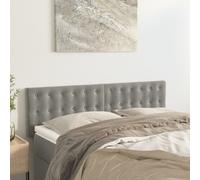vidaXL Testiere 2 pz Grigio Chiaro 72x5x78/88 cm in Velluto