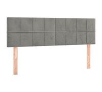 vidaXL Testiere 2 pz Grigio Chiaro 72x5x78/88 cm in Velluto