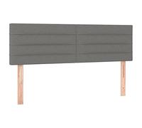 vidaXL Testiere 2 pz Grigio Scuro 72x5x78/88 cm in Tessuto
