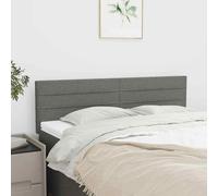 vidaXL Testiere 2 pz Grigio Scuro 72x5x78/88 cm in Tessuto