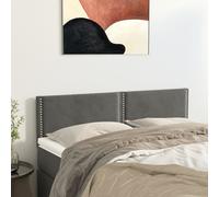 VidaXL Testiere 2 pz Grigio Scuro 72x5x78/88 cm in Velluto