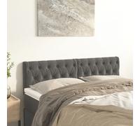 vidaXL Testiere 2 pz Grigio Scuro 72x7x78/88 cm in Velluto