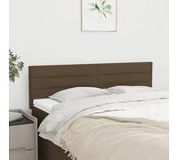 vidaXL Testiere 2 pz Marrone Scuro 72x5x78/88 cm in Tessuto