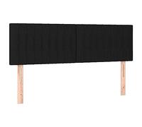 vidaXL Testiere 2 pz Nere72x5x78/88 cm in Tessuto