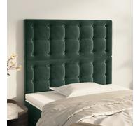 VidaXL Testiere 2 pz Verde Scuro 100x5x78/88 cm in Velluto