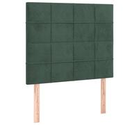 vidaXL Testiere 2 pz Verde Scuro 100x5x78/88 cm in Velluto