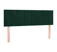 vidaXL Testiere 2 pz Verde Scuro 72x5x78/88 cm in Velluto