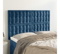 vidaXL Testiere 4 pz Blu Scuro 72x5x78/88 cm in Velluto