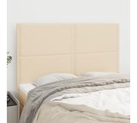 vidaXL Testiere 4 pz Crema 72x5x78/88 cm in Tessuto