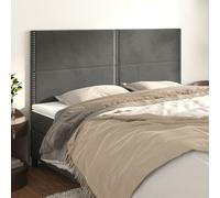 VidaXL Testiere 4 pz Grigio Scuro 100x5x78/88 cm in Velluto