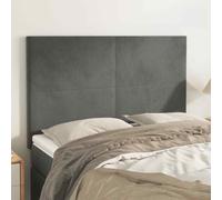 vidaXL Testiere 4 pz Grigio Scuro 72x5x78/88 cm in Velluto