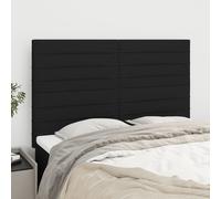 VidaXL Testiere 4 pz Nere72x5x78/88 cm in Tessuto