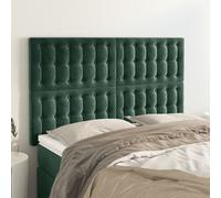 vidaXL Testiere 4 pz Verde Scuro 72x5x78/88 cm in Velluto