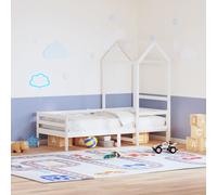 vidaXL Tetto Letto Bambini Bianco 98x70x176,5 cm Legno Massello Pino, tetto per letto, tettoia per letto bambini, baldacchino per letto bambini