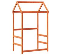 vidaXL Tetto Letto Bambini Marrone Cera 118x70x176,5 cm Massello Pino, tetto per letto, tettoia per letto bambini, baldacchino per letto bambini
