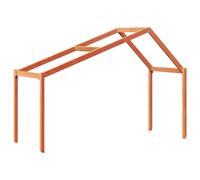 vidaXL Tetto Letto Bambini Marrone Cera 203x80,5x142 cm Massello Pino