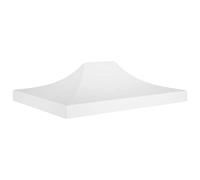 vidaXL Tetto per feste, resistente ai raggi UV, impermeabile, di ricambio, per tenda da giardino, gazebo, 4,5 x 3 m, bianco, 270 g/m²