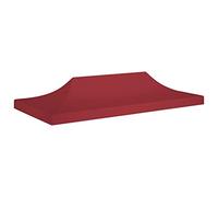vidaXL Tetto per Tendone per Feste 6x3 m Rosso Borgogna 270 g/m²