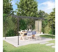 vidaXL Tettoia Antracite 4x3 m 180 g/m² Tessuto e Acciaio