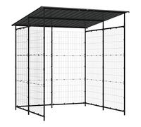 vidaXL Tettoia per Biciclette 190x190x222 cm in Acciaio Nero