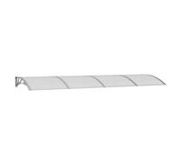 vidaXL Tettoia per Porta Grigia 350x100 cm in Policarbonato