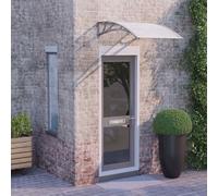 vidaXL Tettoia per Porta Grigia e Trasparente 100x80 cm Policarbonato