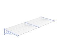 vidaXL Tettoia per porta AX 6 pannelli 239x90 cm policarbonato Grigio/Trasparente telaio ABS