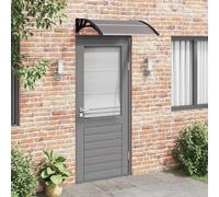 Tettoia per porta nera 100x80 cm policarbonato