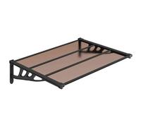 vidaXL Tettoia per Porta Nera 122x90 cm in Policarbonato