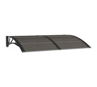 VIDAXL - Tettoia Per Porta Nera 150x100 Cm Policarbonato