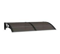 vidaXL Tettoia per Porta Nera 150x75 cm Policarbonato
