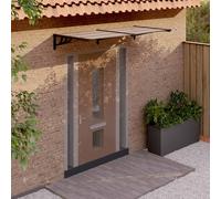 vidaXL Tettoia per Porta Nera 199x90 cm in Policarbonato