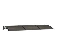 vidaXL Tettoia per Porta Nera 300x100 cm Policarbonato