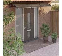 vidaXL Tettoia per Porta Nera 300x80 cm Policarbonato