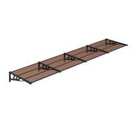 VIDAXL - Tettoia per Porta Nera 396x90 cm in Policarbonato