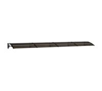 AX Pensilina Tettoia 12Pannelli 400x75cm Ingresso Porta Tetto Telaio Nero 153599