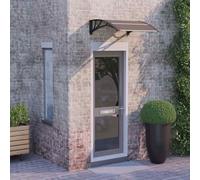 vidaXL Tettoia per Porta Nera 80x75 cm Policarbonato