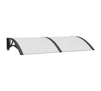 vidaXL Tettoia per Porta Nero e Trasparente 150x75 cm in Policarbonato