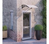 vidaXL Tettoia per Porta Nero e Trasparente 80x80 cm in Policarbonato