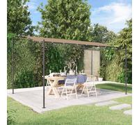 vidaXL Tettoia Tortora 4x3 m 180 g/m² Tessuto e Acciaio