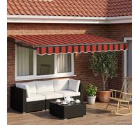 vidaXL Tettuccio Elettrico Retrattile Arancione e Nero 3,5 x 2 m