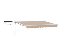vidaXL Tettuccio Elettrico Retrattile Beige e Bianco 2,5 x 2 m, Schermo Ombra Regolabile, Ombra Retrattile Elettrica Rettangolare Moderna, Soluzione di Ombra Affidabile per Terrazze
