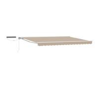 vidaXL Tettuccio Elettrico Retrattile Beige e Bianco 4 × 3,5 m, Schermo Ombra Regolabile, Ombra Retrattile Elettrica Rettangolare Moderna, Soluzione di Ombra Affidabile per Terrazze