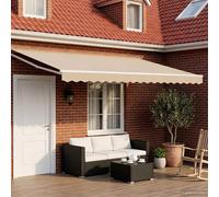 vidaXL Tettuccio Elettrico Retrattile Beige e Bianco 4 × 3 m